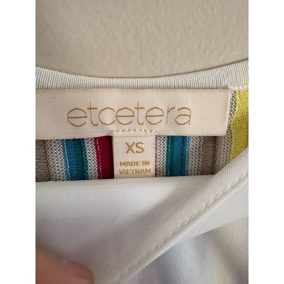 Etcetera Carnival Multi-Color Striped Sleeveless Knit Midi Dress Size XS - Picture 6 of 11